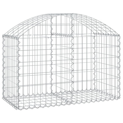 vidaXL Gabione mit Hochbogen 100x50x60/80 cm Verzinktes Eisen