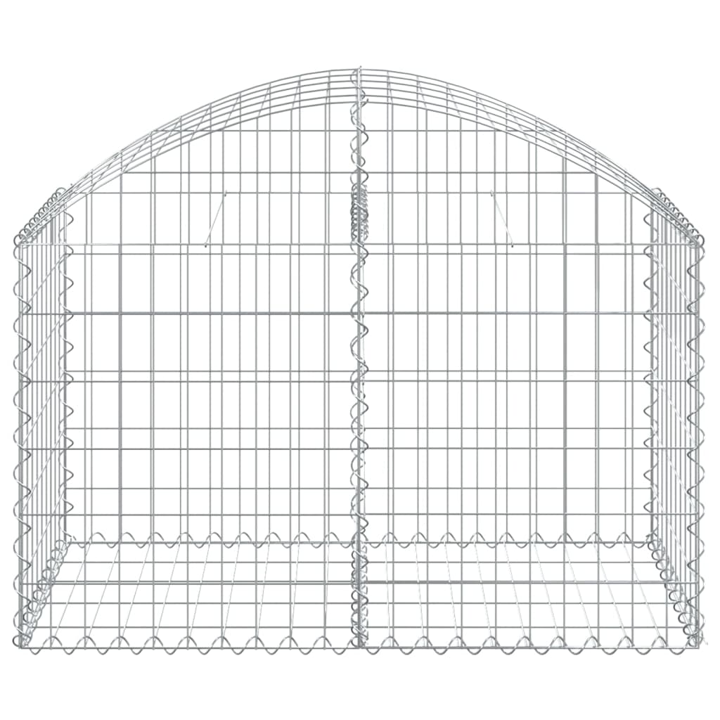 vidaXL Gabione mit Hochbogen 100x50x60/80 cm Verzinktes Eisen