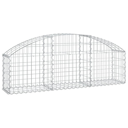 vidaXL Gabionenkorb mit hohem Bogen, 150x30x40/60 cm, en fer galvanisé