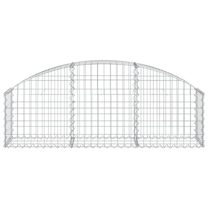 vidaXL Gabionenkorb mit hohem Bogen, 150x30x40/60 cm, en fer galvanisé