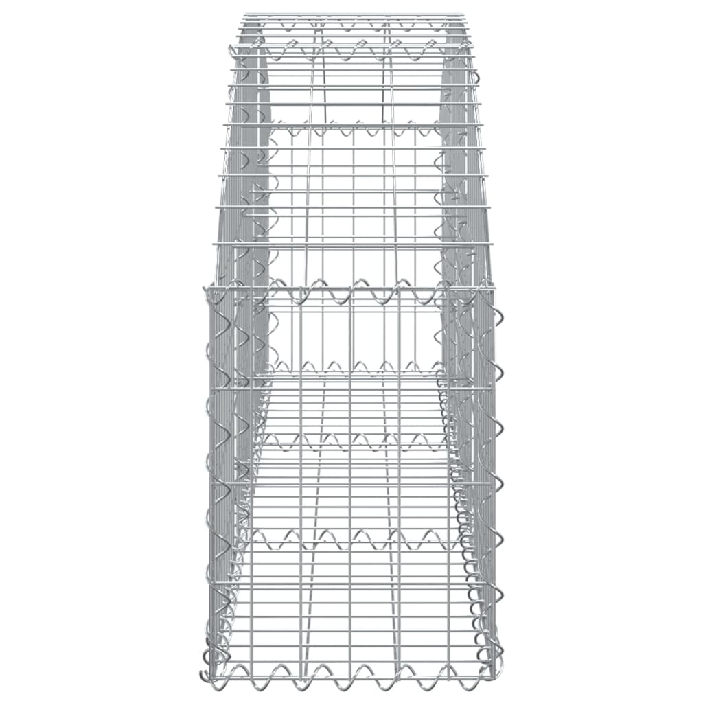 vidaXL Gabionenkorb mit hohem Bogen, 150x30x40/60 cm, en fer galvanisé