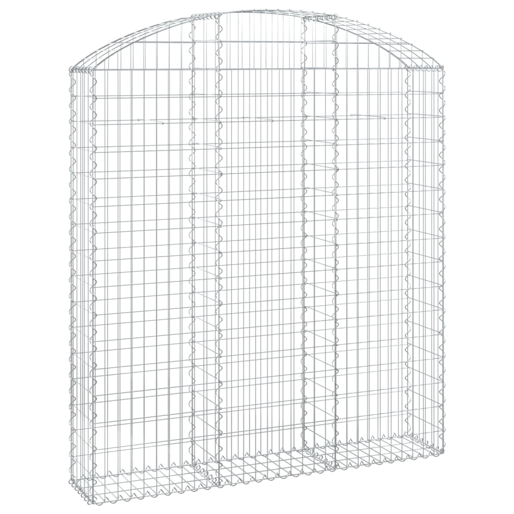 vidaXL Gabion avec arche supérieure 150x30x160/180 cm Fer galvanisé