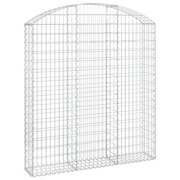 vidaXL Gabion avec arche supérieure 150x30x160/180 cm Fer galvanisé