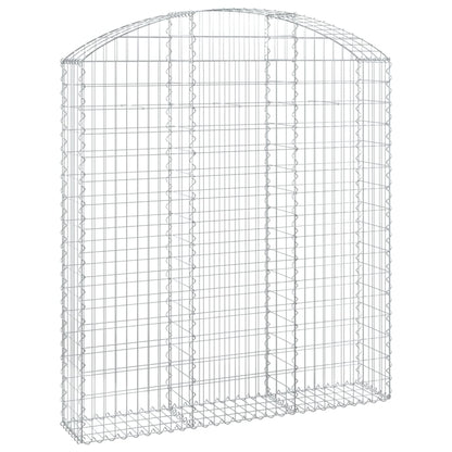 vidaXL Gabion avec arche supérieure 150x30x160/180 cm Fer galvanisé