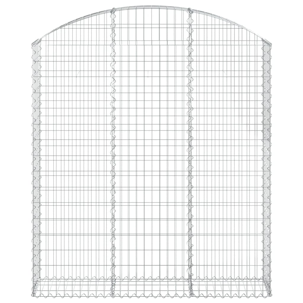 vidaXL Gabion avec arche supérieure 150x30x160/180 cm Fer galvanisé