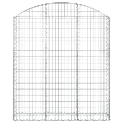 vidaXL Gabion avec arche supérieure 150x30x160/180 cm Fer galvanisé