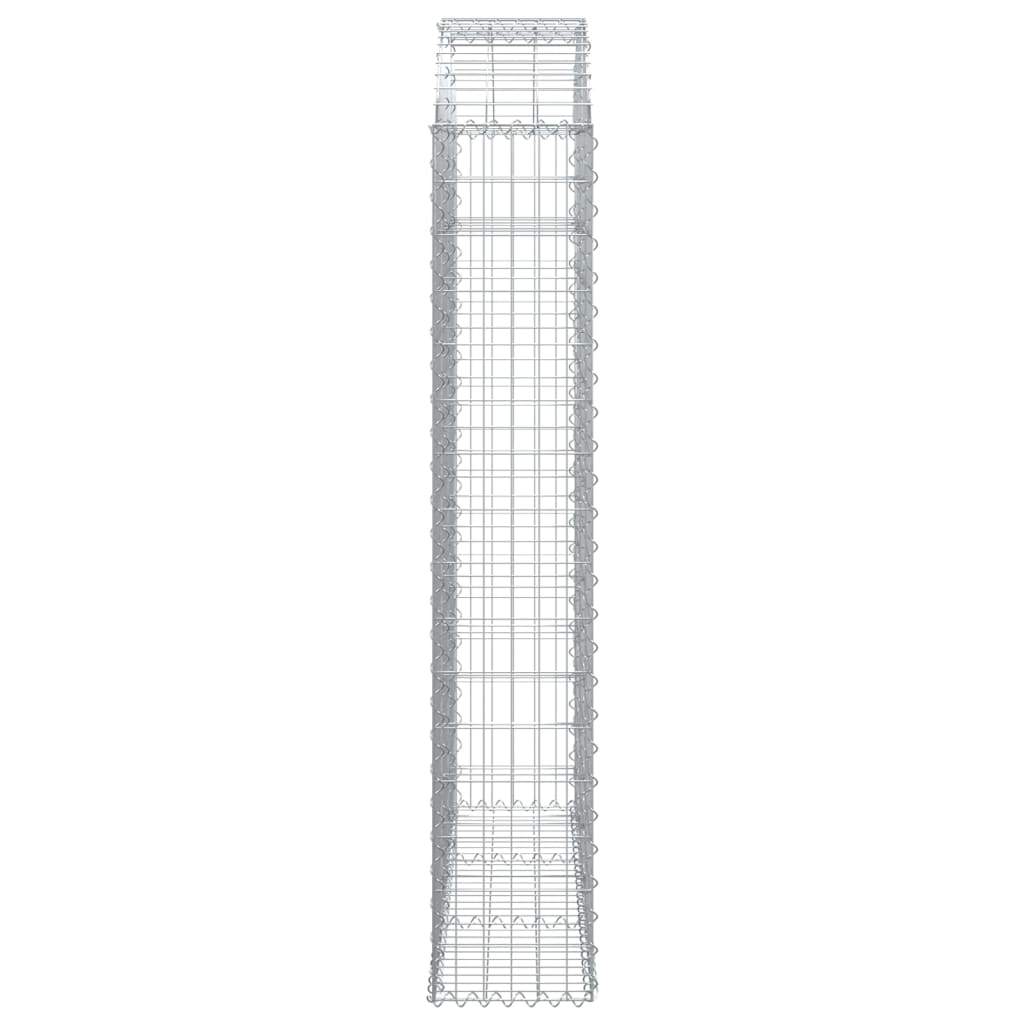 vidaXL Gabion avec arche supérieure 150x30x160/180 cm Fer galvanisé