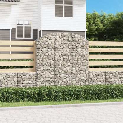 vidaXL Gabion avec arche supérieure 150x30x160/180 cm Fer galvanisé