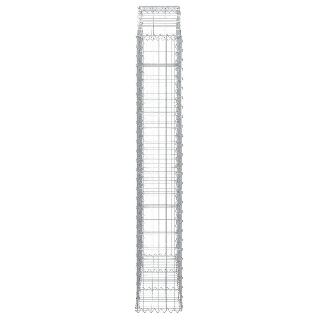 vidaXL Gabione mit Hochbogen 150x30x180/200 cm Verzinktes Eisen