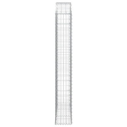 vidaXL Gabione mit Hochbogen 150x30x200/220 cm Verzinktes Eisen