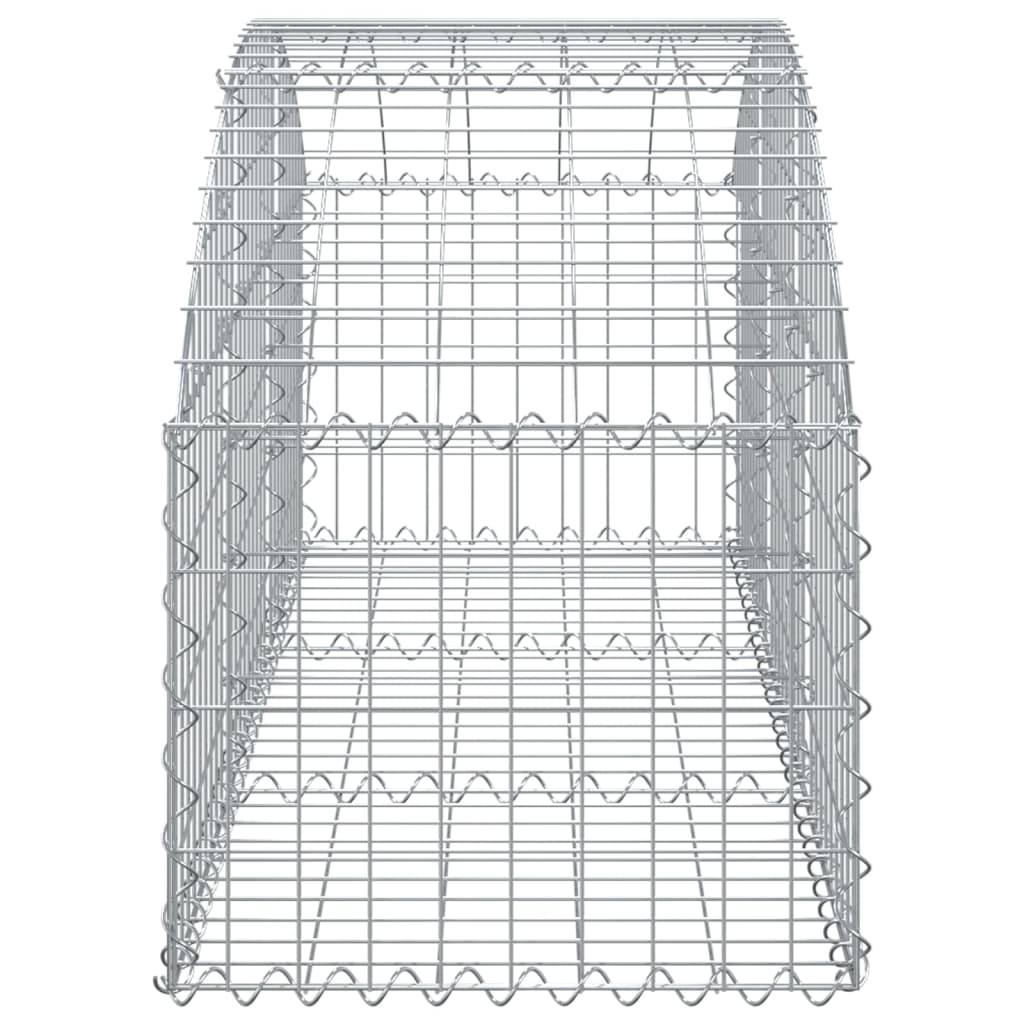 vidaXL Gabione mit Hochbogen 150x50x40/60 cm Verzinktes Eisen