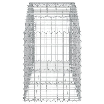 vidaXL Gabione mit Hochbogen 150x50x60/80 cm Verzinktes Eisen