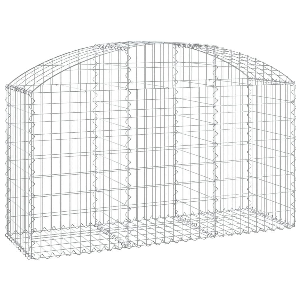 vidaXL Gabionen-Hochbeet 150x50x80/100 cm en fer galvanisé