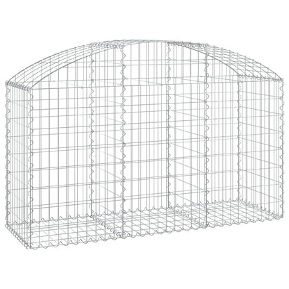 vidaXL Gabionen-Hochbeet 150x50x80/100 cm en fer galvanisé
