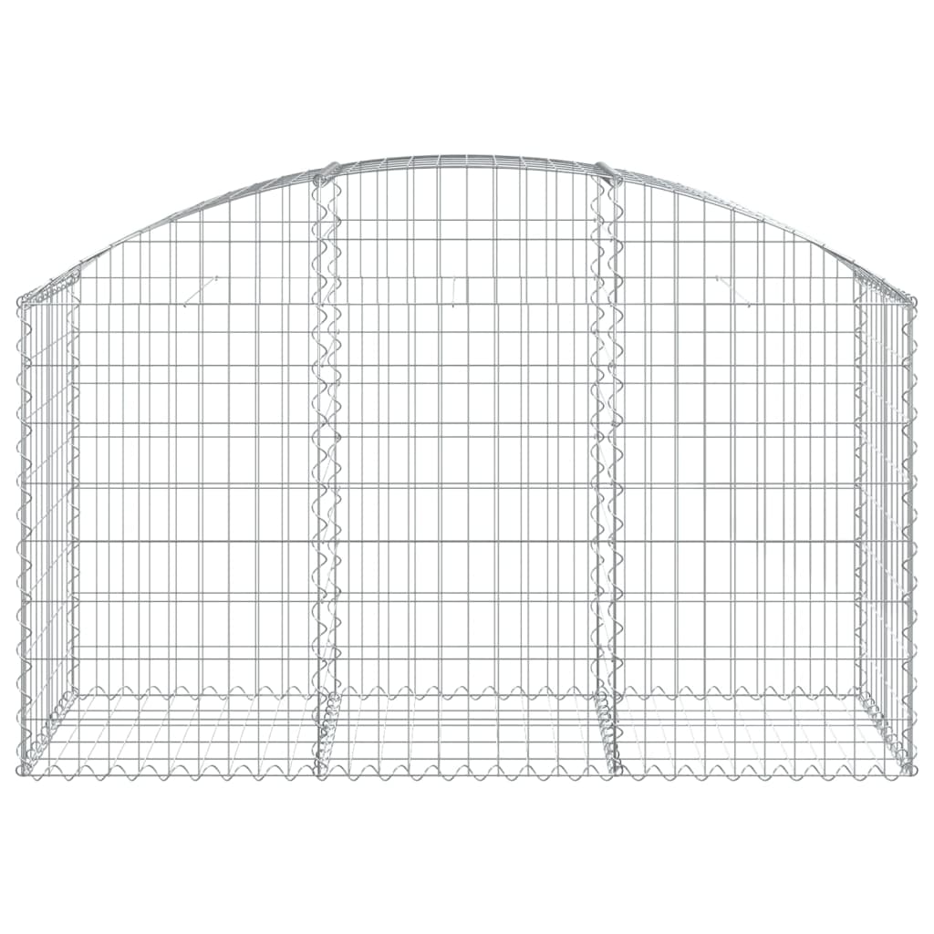 vidaXL Gabionen-Hochbeet 150x50x80/100 cm en fer galvanisé