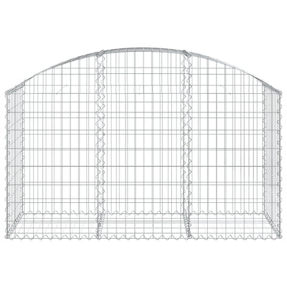 vidaXL Gabionen-Hochbeet 150x50x80/100 cm en fer galvanisé