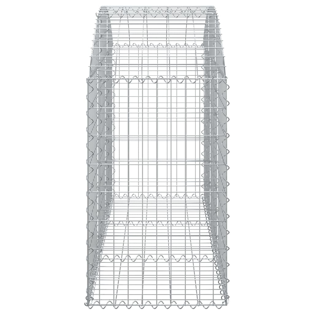 vidaXL Gabionen-Hochbeet 150x50x80/100 cm en fer galvanisé