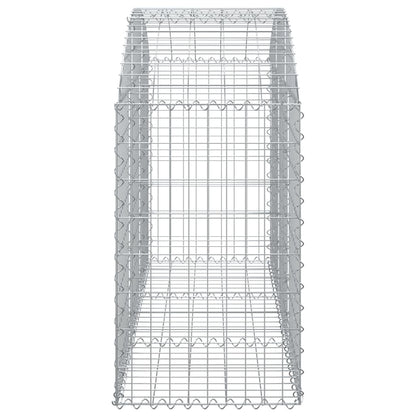 vidaXL Gabionen-Hochbeet 150x50x80/100 cm en fer galvanisé