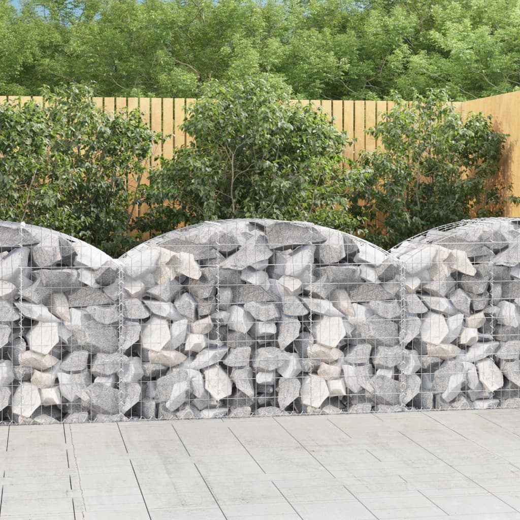 vidaXL Gabionen-Hochbeet 150x50x80/100 cm en fer galvanisé