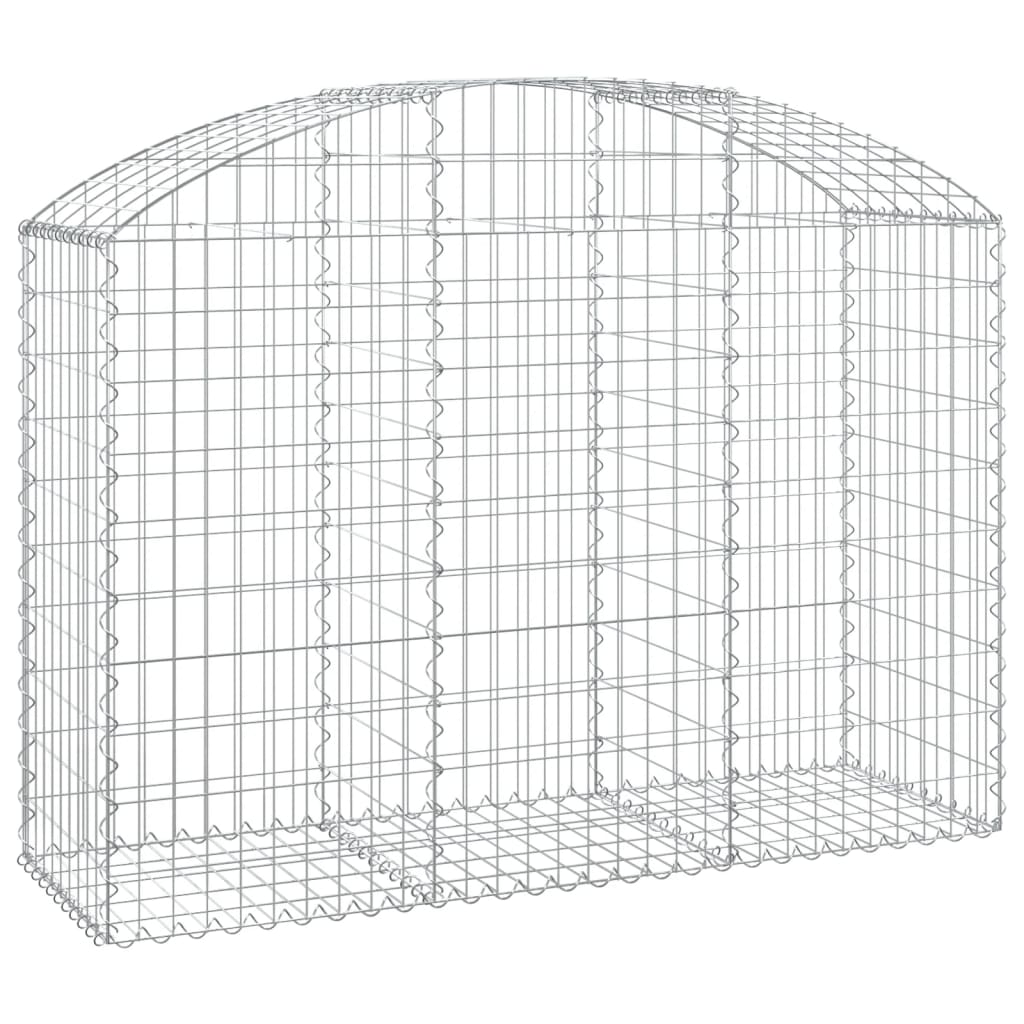 vidaXL Gabionenkorb mit Rundbogen 150x50x100/120 cm Fer galvanisé