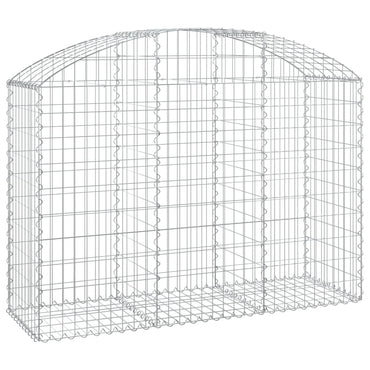 vidaXL Gabionenkorb mit Rundbogen 150x50x100/120 cm Fer galvanisé