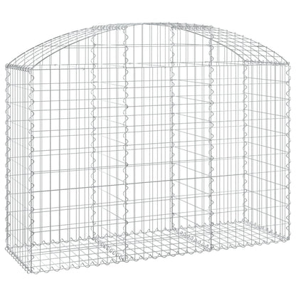 vidaXL Gabionenkorb mit Rundbogen 150x50x100/120 cm Fer galvanisé