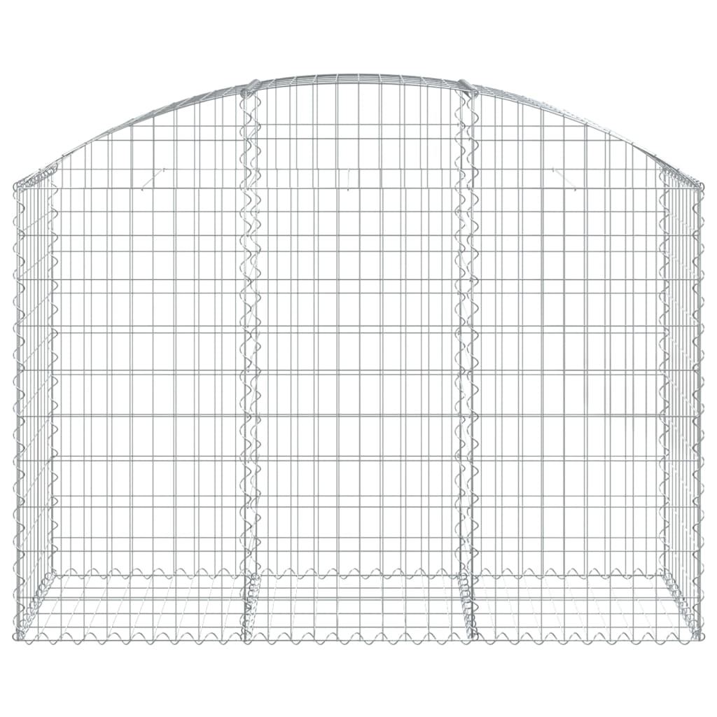 vidaXL Gabionenkorb mit Rundbogen 150x50x100/120 cm Fer galvanisé