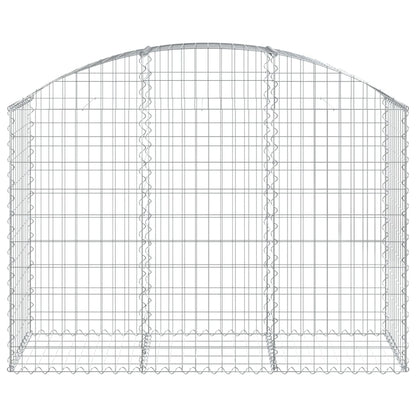 vidaXL Gabionenkorb mit Rundbogen 150x50x100/120 cm Fer galvanisé