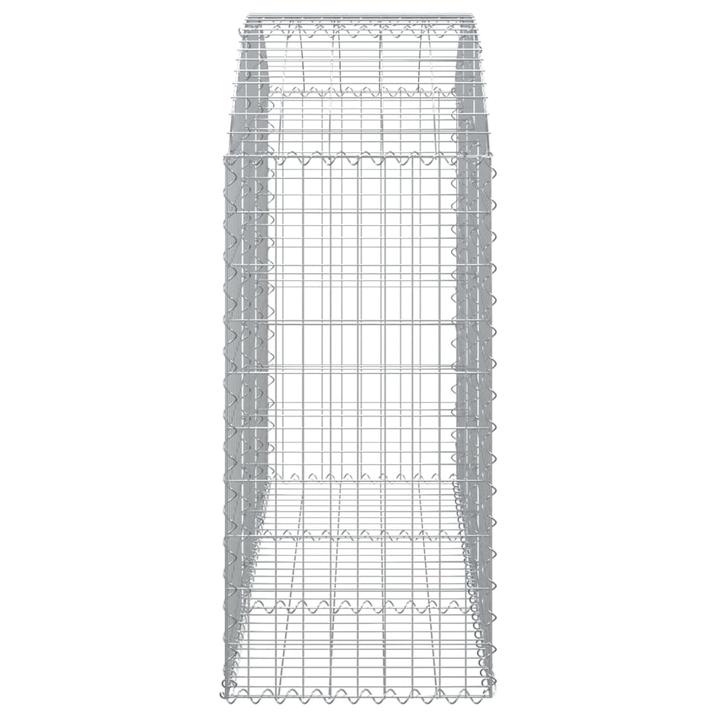 vidaXL Gabionenkorb mit Rundbogen 150x50x100/120 cm Fer galvanisé