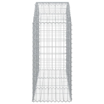 vidaXL Gabionenkorb mit Rundbogen 150x50x100/120 cm Fer galvanisé
