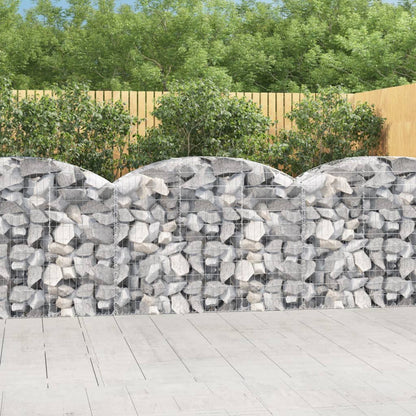 vidaXL Gabionenkorb mit Rundbogen 150x50x100/120 cm Fer galvanisé