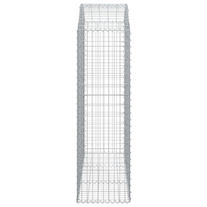 vidaXL Gabionenkorb mit Rundbogen 150x50x160/180 cm Fer galvanisé