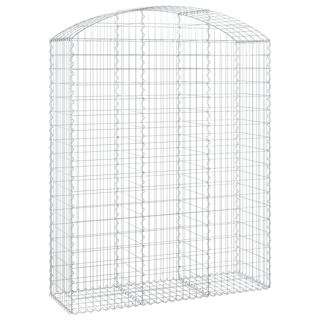 vidaXL Gabionenkorb mit Rundbogen 150x50x180/200 cm Fer galvanisé