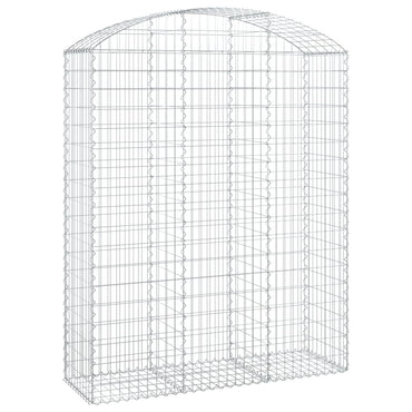 vidaXL Gabionenkorb mit Rundbogen 150x50x180/200 cm Fer galvanisé