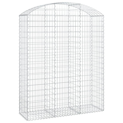 vidaXL Gabionenkorb mit Rundbogen 150x50x180/200 cm Fer galvanisé