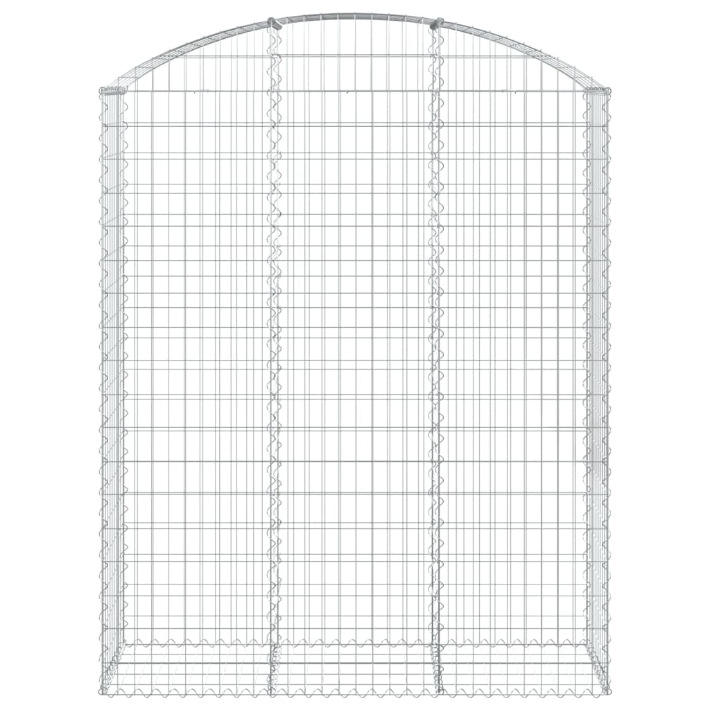 vidaXL Gabionenkorb mit Rundbogen 150x50x180/200 cm Fer galvanisé