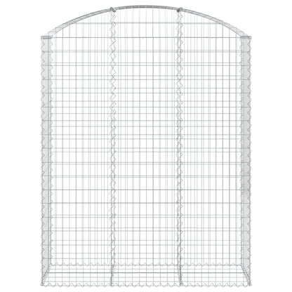 vidaXL Gabionenkorb mit Rundbogen 150x50x180/200 cm Fer galvanisé