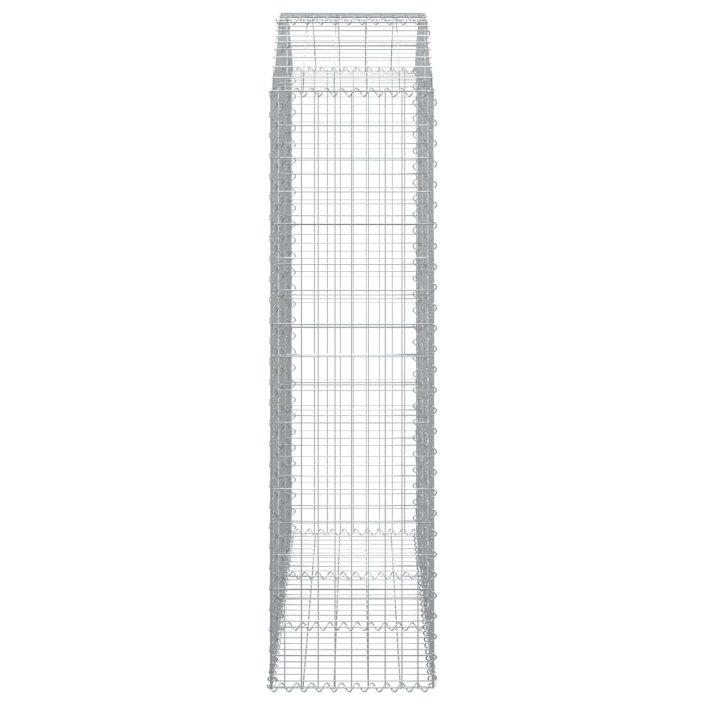 vidaXL Gabionenkorb mit Rundbogen 150x50x180/200 cm Fer galvanisé