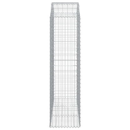 vidaXL Gabionenkorb mit Rundbogen 150x50x180/200 cm Fer galvanisé