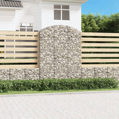 vidaXL Gabionenkorb avec arc 150x50x200/220 cm Fer galvanisé