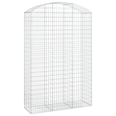 vidaXL Gabionenkorb avec arcade 150x50x220/240 cm Fer galvanisé