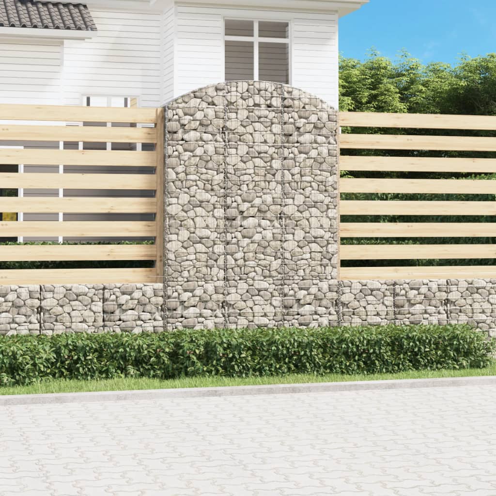 vidaXL Gabionenkorb avec arcade 150x50x220/240 cm Fer galvanisé