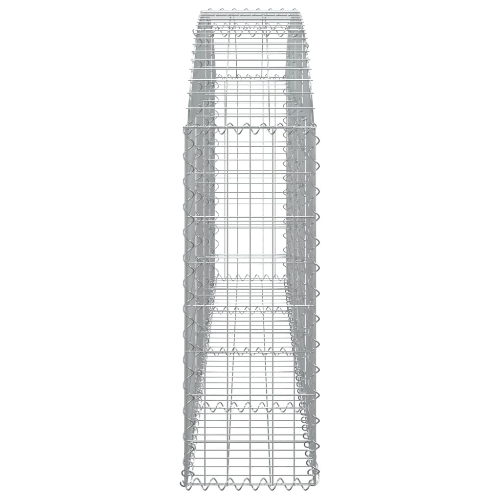 vidaXL Gabionenkorb mit Rundbogen 200x30x80/100 cm en fer galvanisé