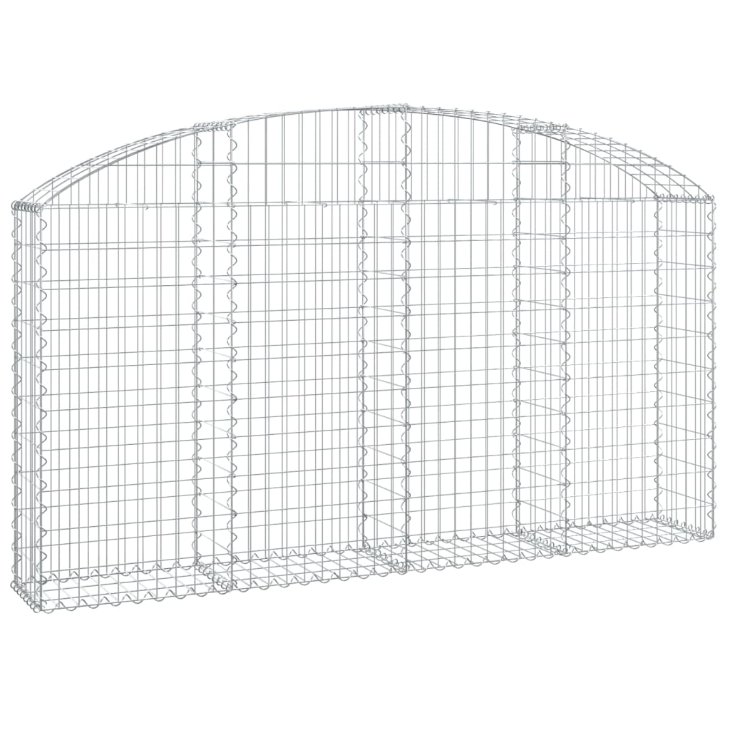 vidaXL Gabionen-Hochbeet 200x30x100/120 cm Fer galvanisé