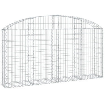 vidaXL Gabionen-Hochbeet 200x30x100/120 cm Fer galvanisé