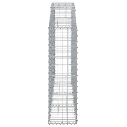 vidaXL Gabionen-Hochbeet 200x30x100/120 cm Fer galvanisé