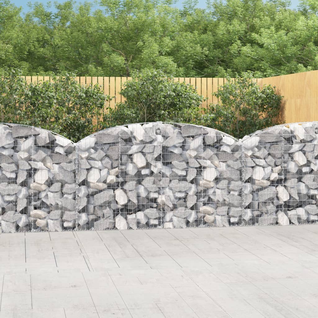 vidaXL Gabionen-Hochbeet 200x30x100/120 cm Fer galvanisé