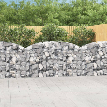 vidaXL Gabionen-Hochbeet 200x30x100/120 cm Fer galvanisé