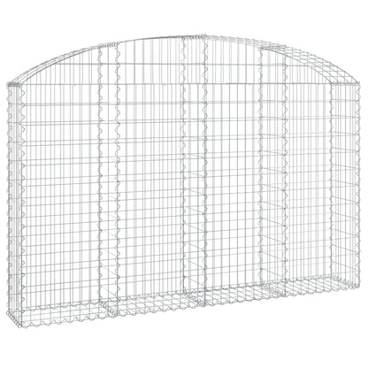 vidaXL Gabionenkorb mit hoher Wölbung 200x30x120/140 cm, verzinktes Eisen