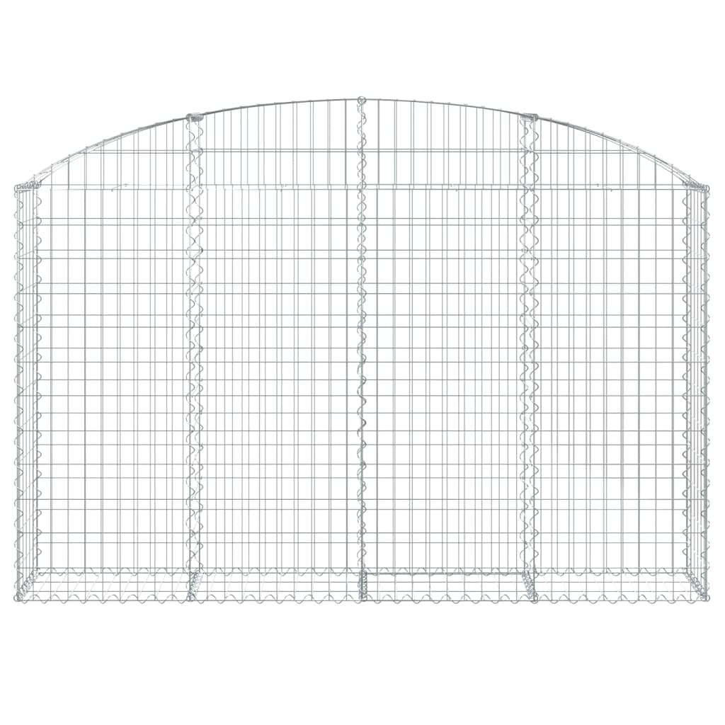 vidaXL Gabionenkorb mit hoher Wölbung 200x30x120/140 cm, verzinktes Eisen